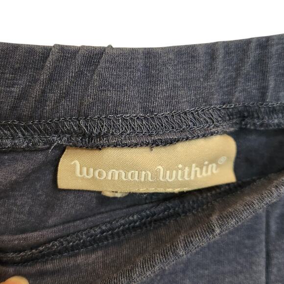 Woman Within Elastic Waist Pull On Skinny High Rise Leggings Casual Gray Size 2X - Picture 7 of 7